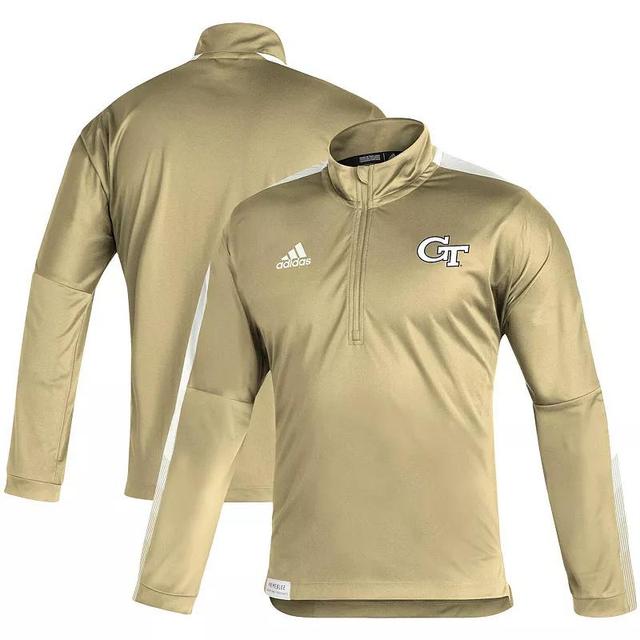 Mens adidas Georgia Tech Yellow Jackets 2021 Sideline Primeblue Quarter-Zip Jacket Product Image