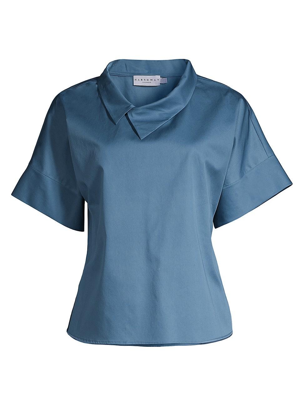 Womens Rowan Short-Sleeve Cotton Blouse Product Image