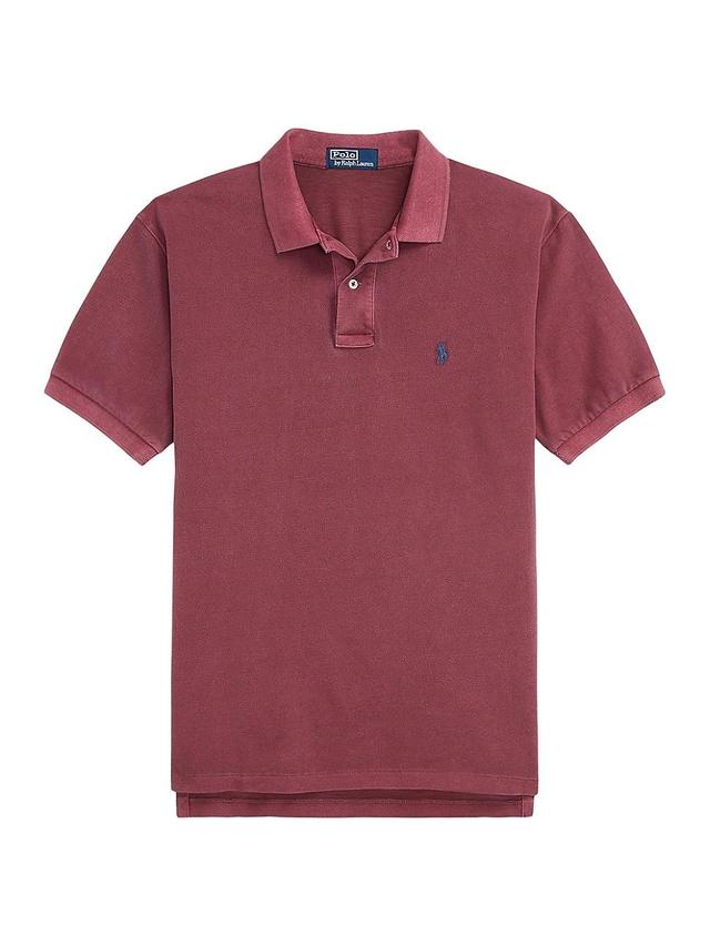 Mens Weathered Mesh Polo Shirt Product Image