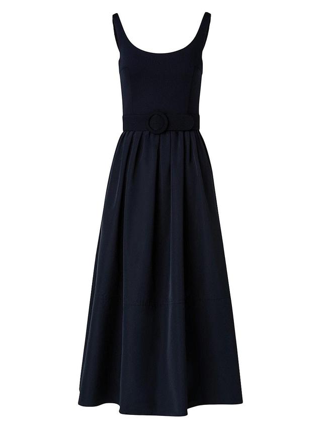 Womens Cotton-Blend Belted Midi-Dress Product Image