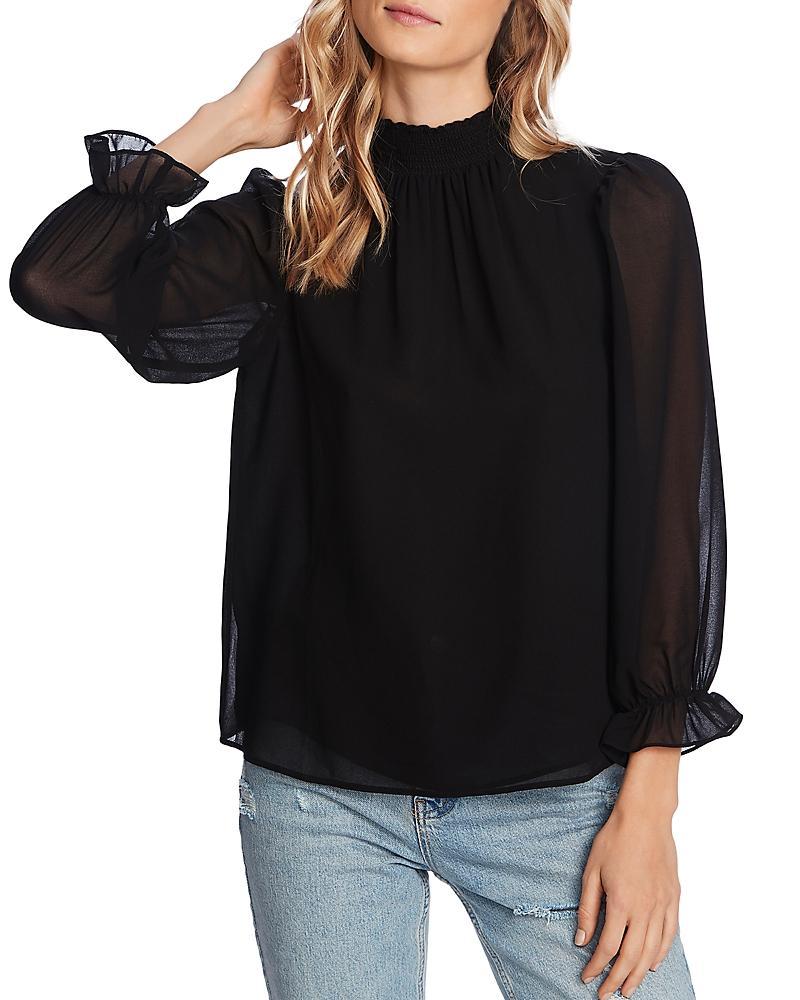 1.state Smocked Neck Blouse Product Image