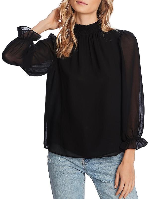 1.state Smocked Neck Blouse Product Image