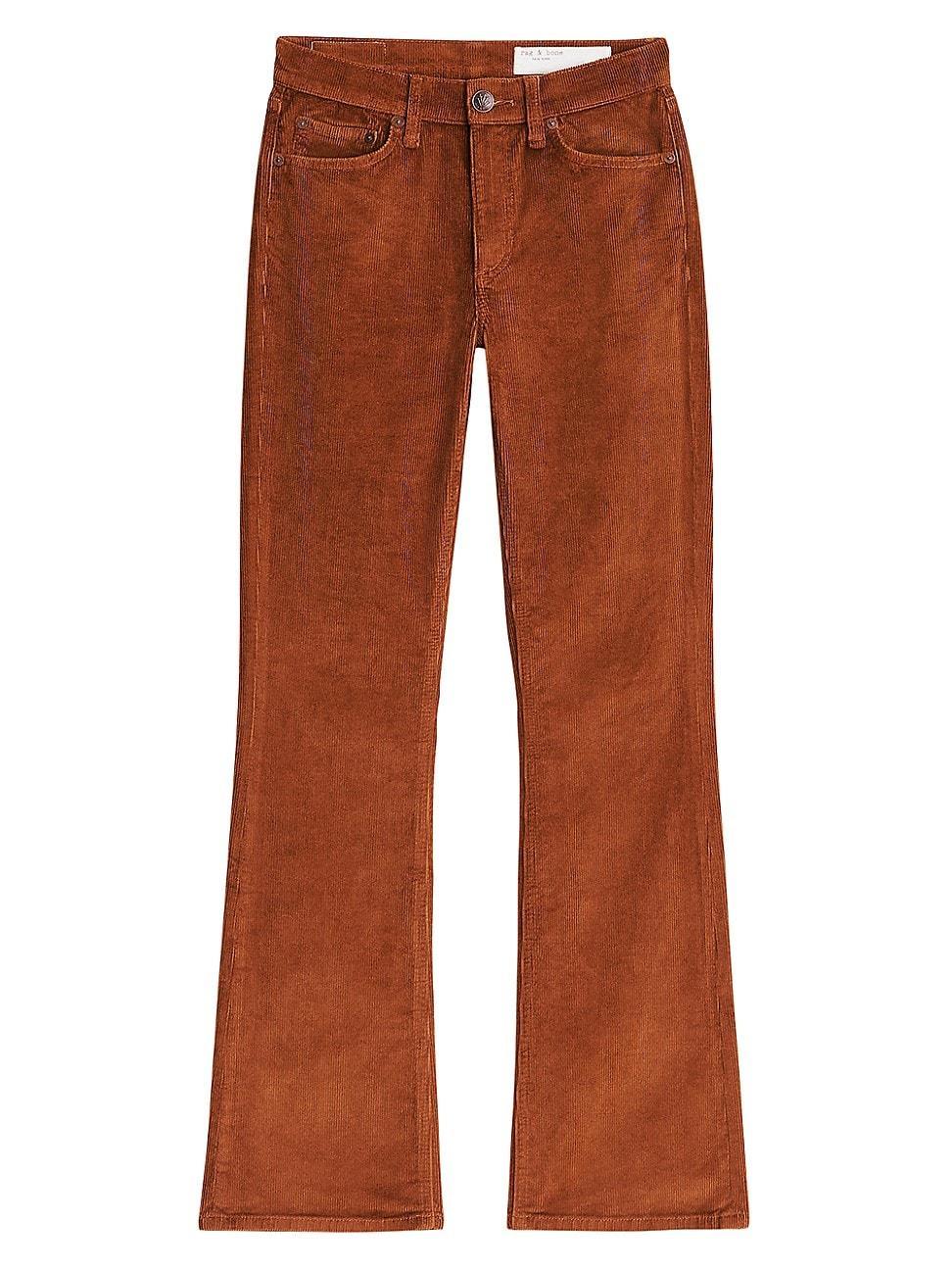 Womens Peyton Mid-Rise Bootcut Corduroy Pants Product Image