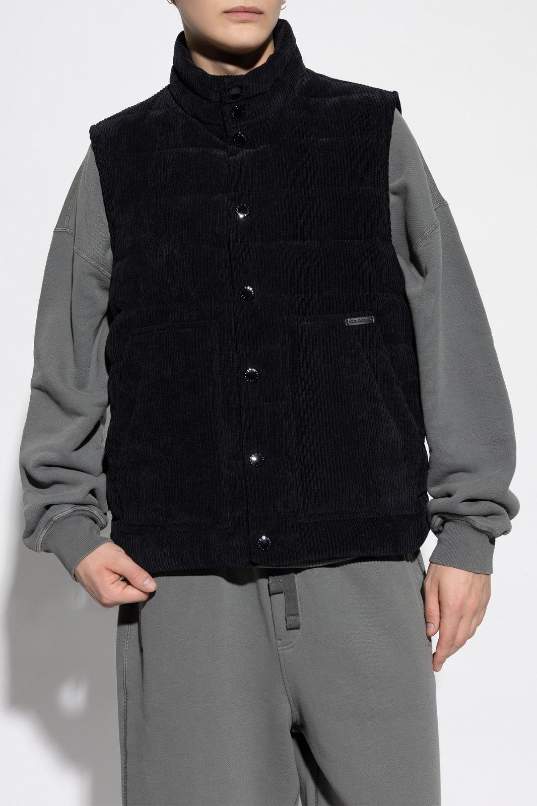 Logo Patch Corduroy Jacket In Black Product Image