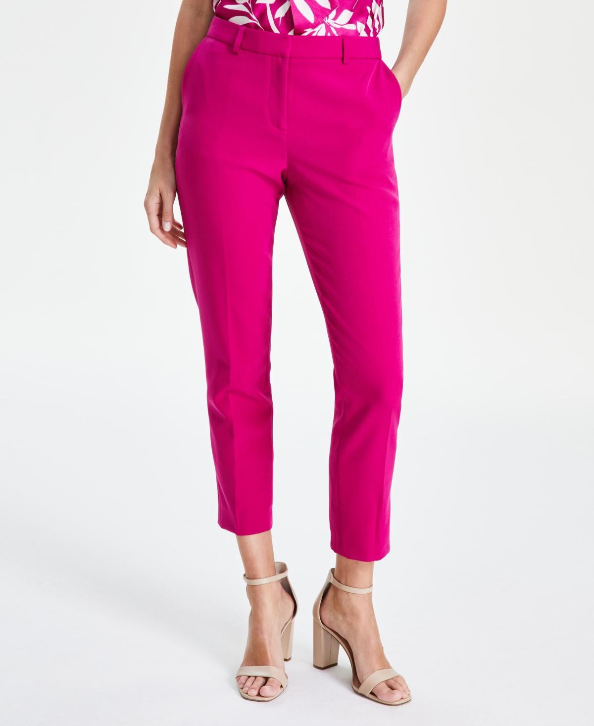 Tahari Asl Womens Classic Mid-Rise Straight-Leg Pants Product Image