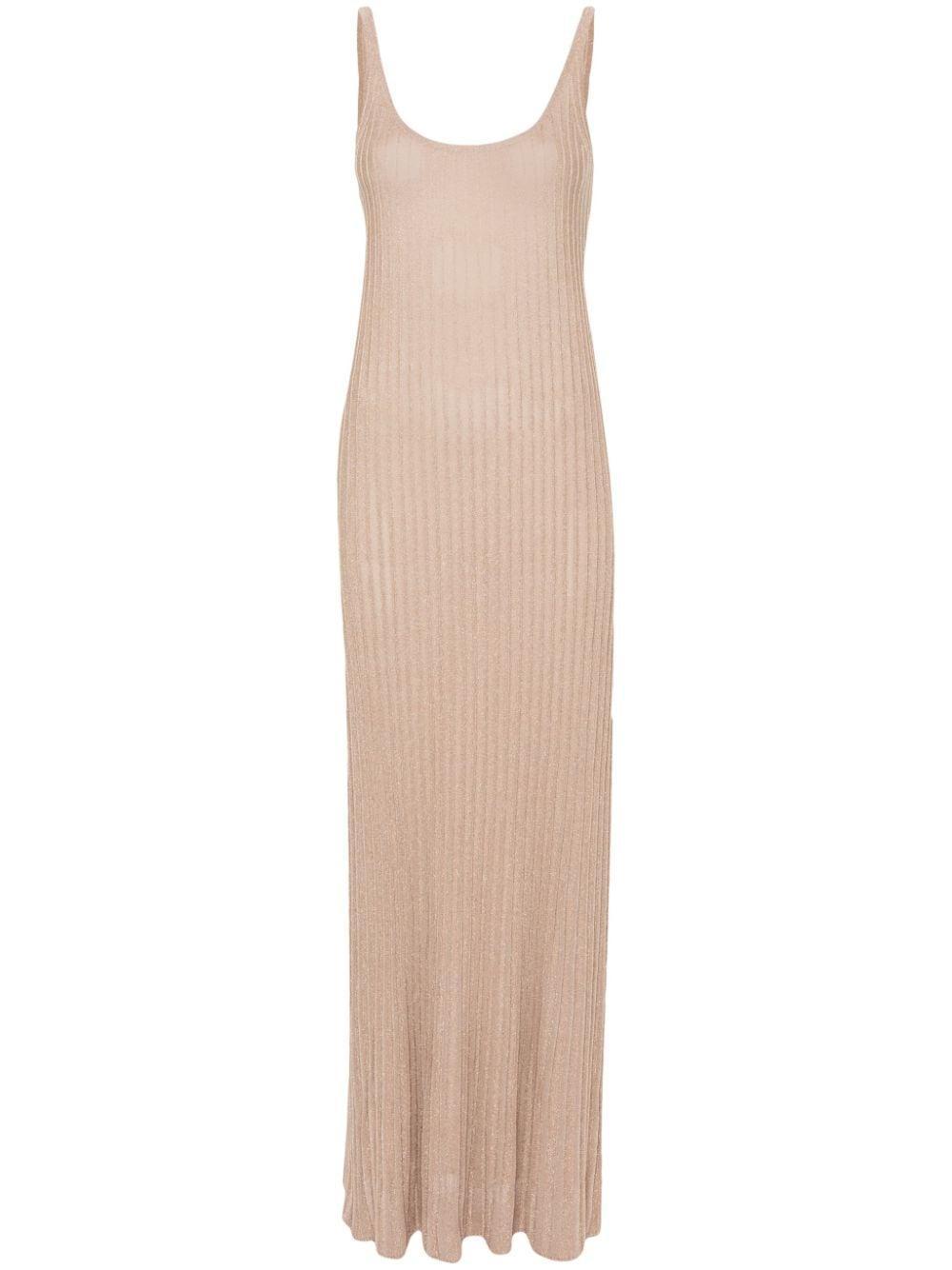 Maxi Knit Lurex Dress In Rit In Gold Product Image