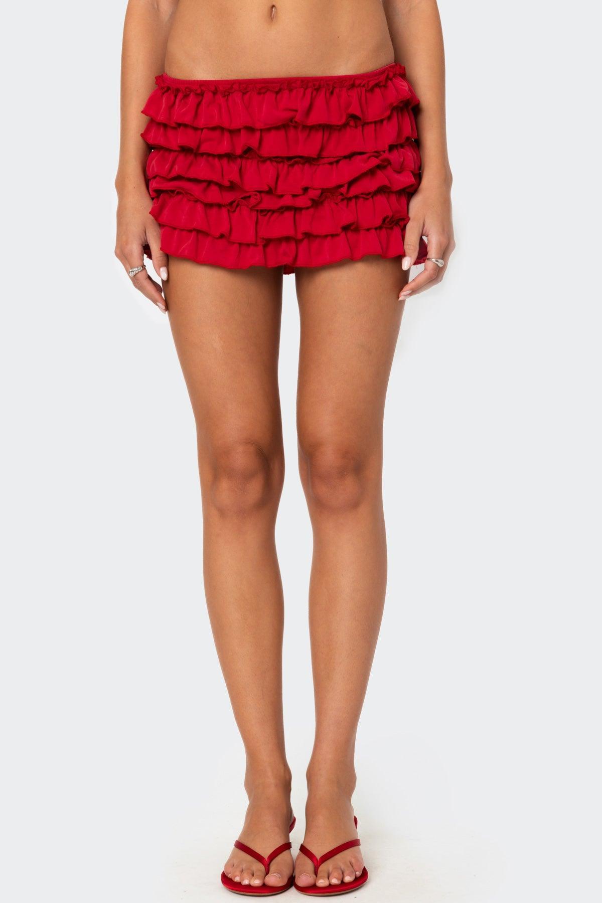 Constance Ruffled Mini Skirt Product Image