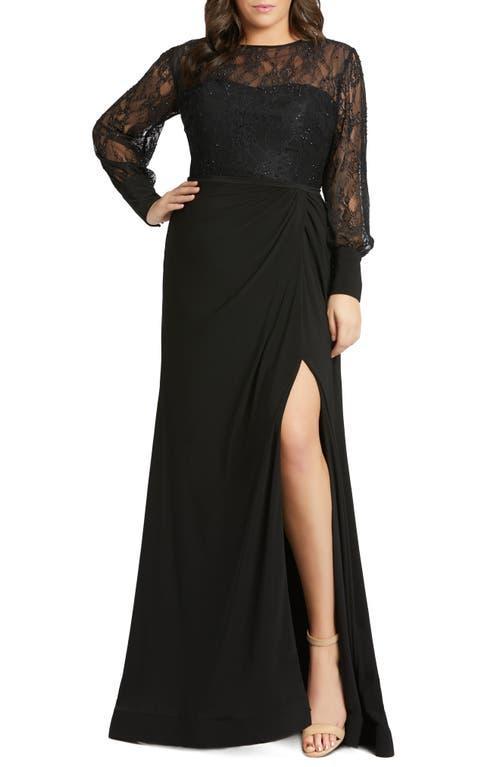 Mac Duggal Long Sleeve Lace Illusion Gown product image