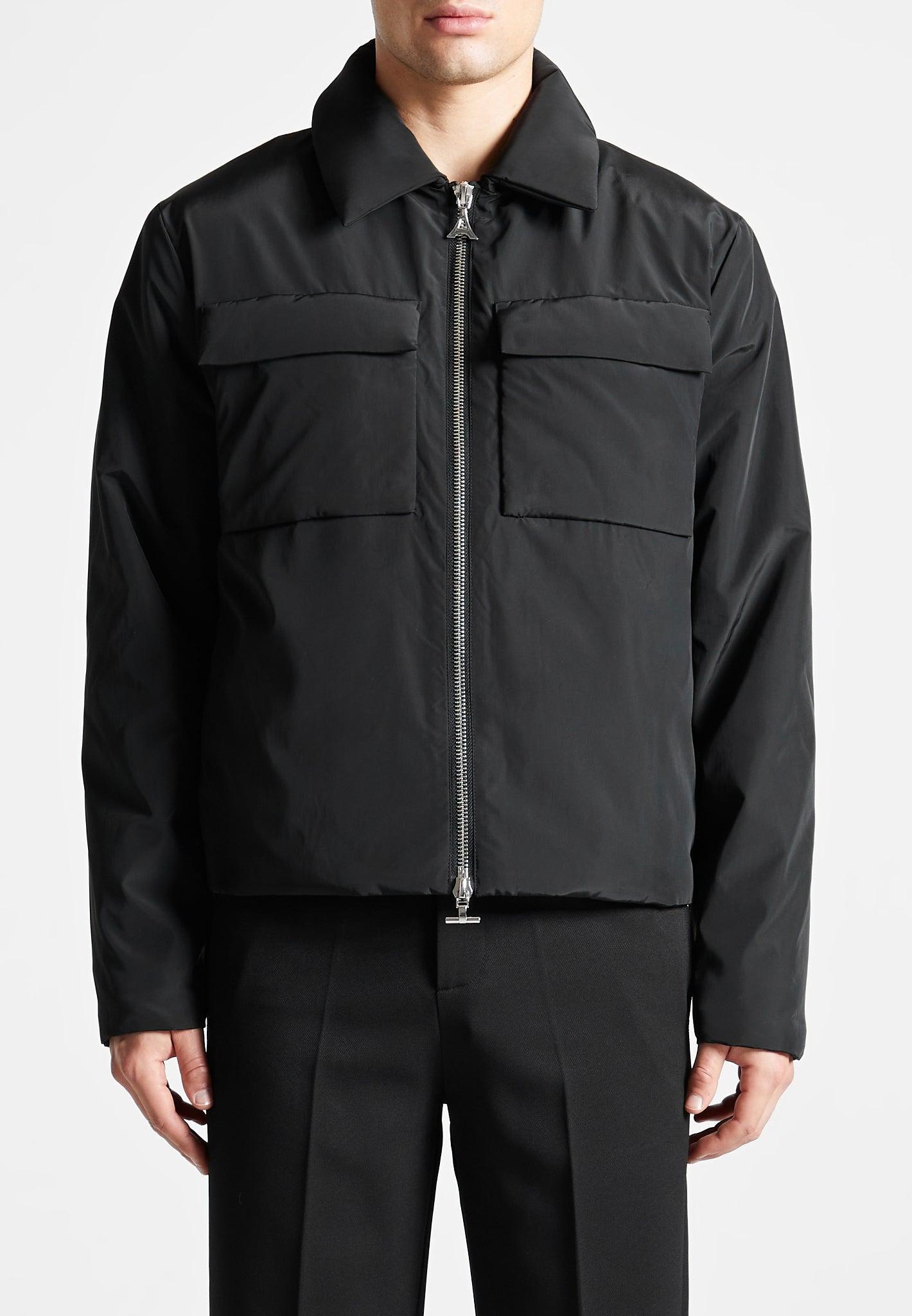 Nylon Boxy Jacket - Black Male Product Image