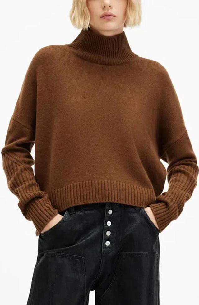 Ines Recycled Cashmere Wool Blend Sweater In Sugar Brown Product Image