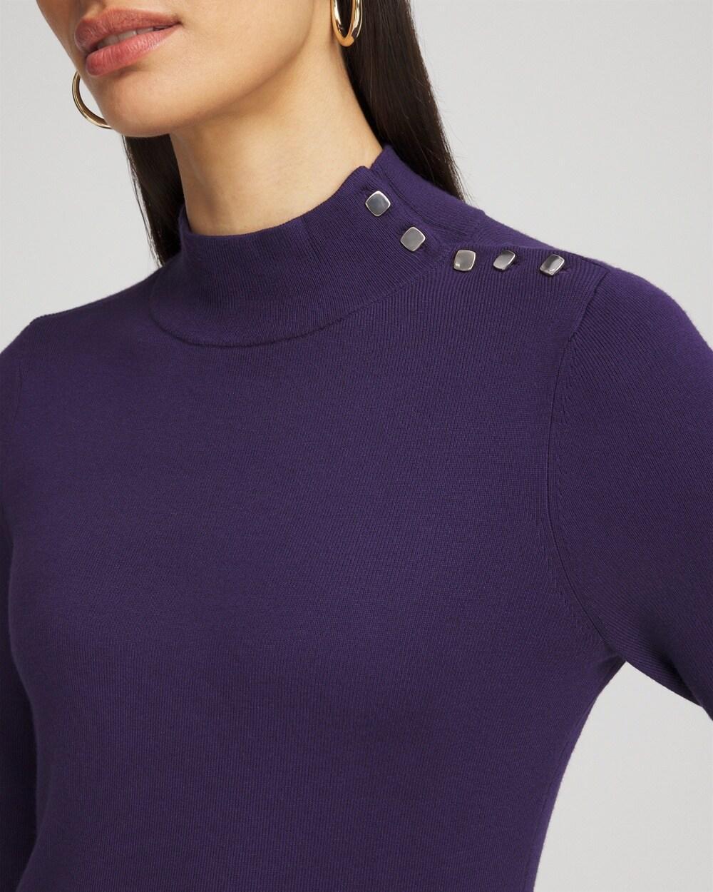 Women's Ecovero Button Cuff Turtleneck Sweater Product Image