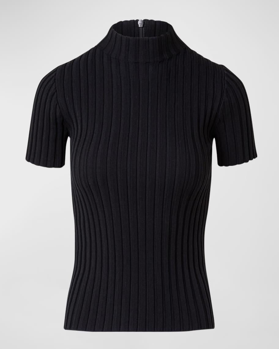 Merino Wool Ribbed Knit Top product image