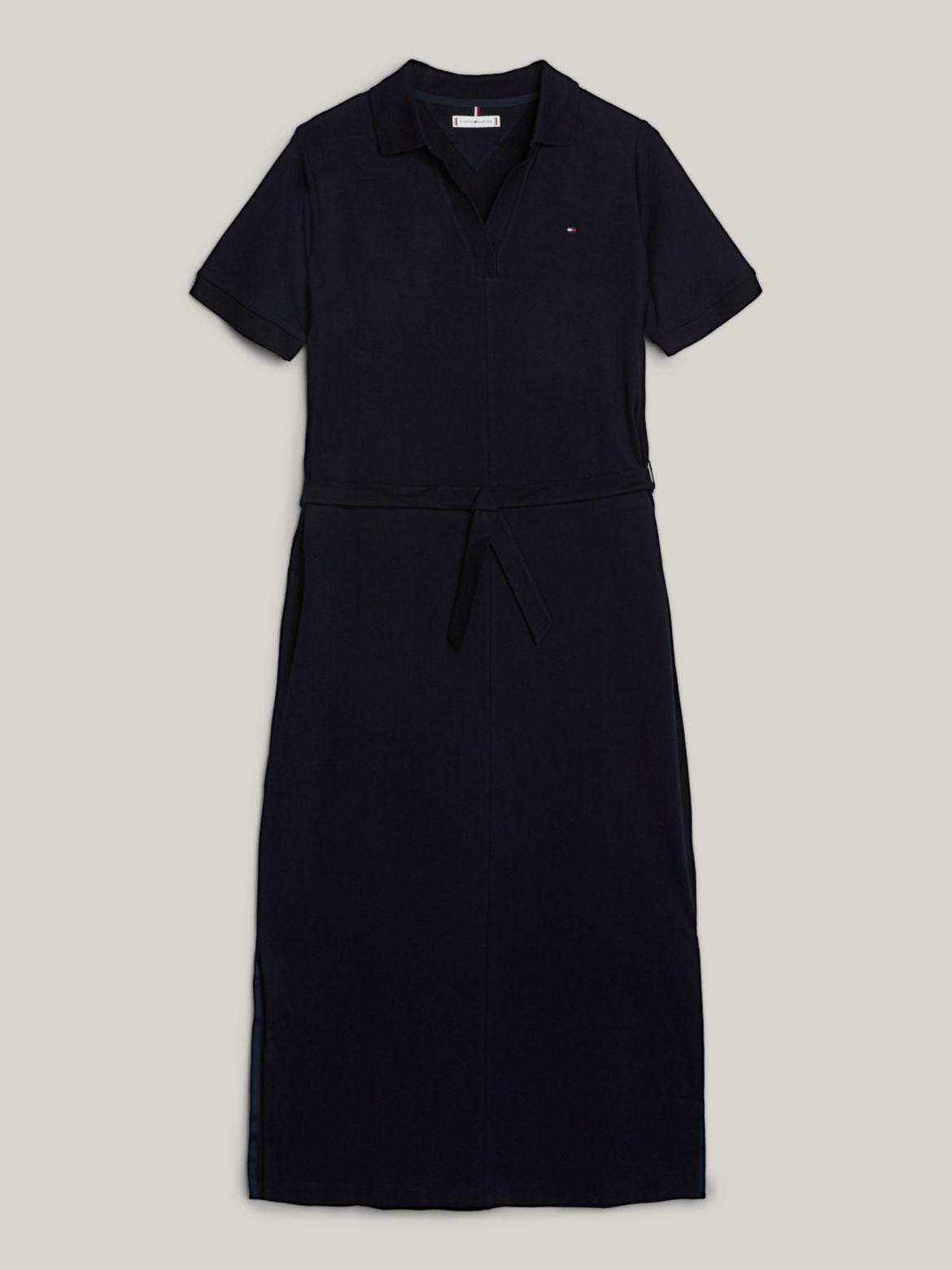 Tommy Hilfiger Women's Belted V-Neck Maxi Polo Dress Product Image