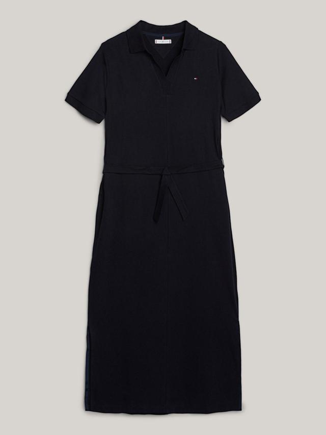 Tommy Hilfiger Women's Belted V-Neck Maxi Polo Dress Product Image