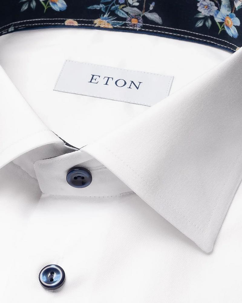 Eton Contemporary Fit Dress Shirt with Floral Pattern Detail Product Image