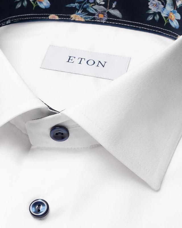 Eton Contemporary Fit Dress Shirt with Floral Pattern Detail Male Product Image