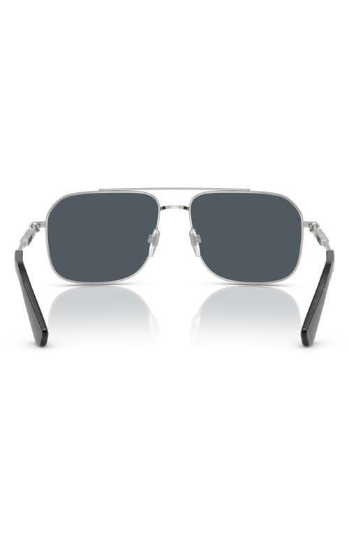 BURBERRY 59mm Pilot Sunglasses In Silver Product Image