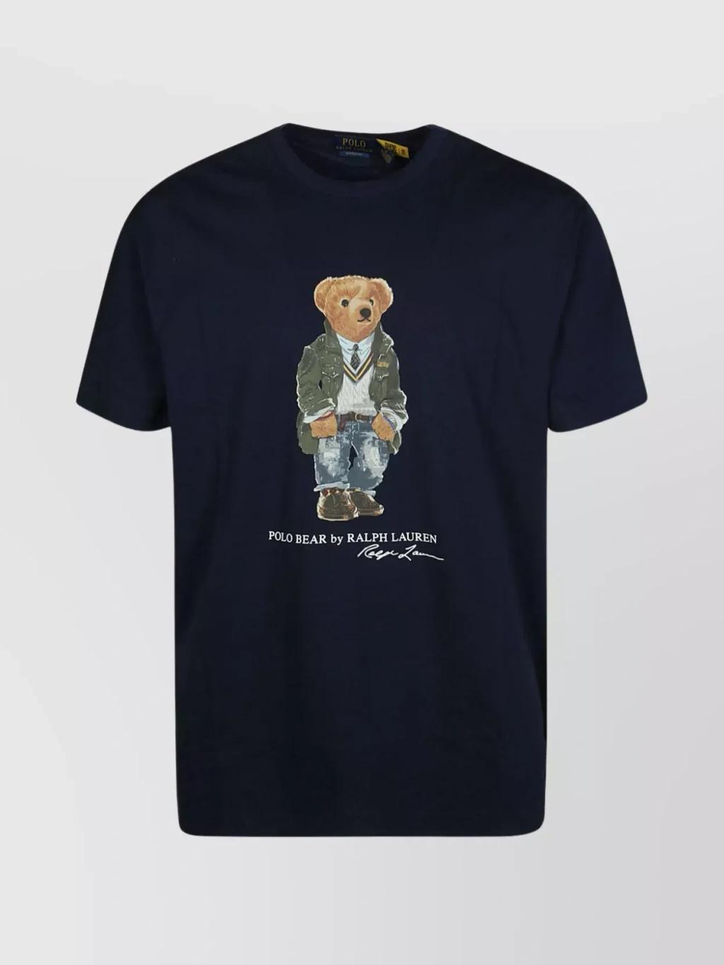 Polo Bear Cotton T-shirt In Blue Product Image