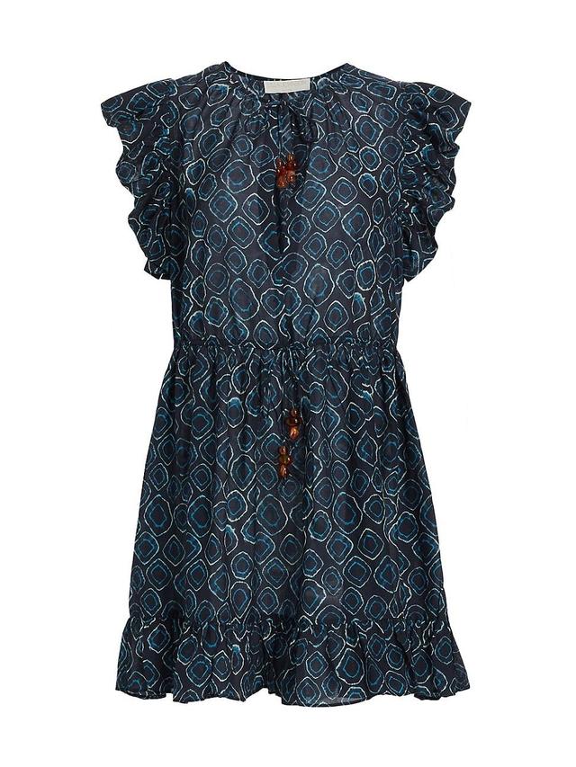 Ulla Johnson Kalina Floral Flutter Sleeve Cover-Up Minidress Product Image