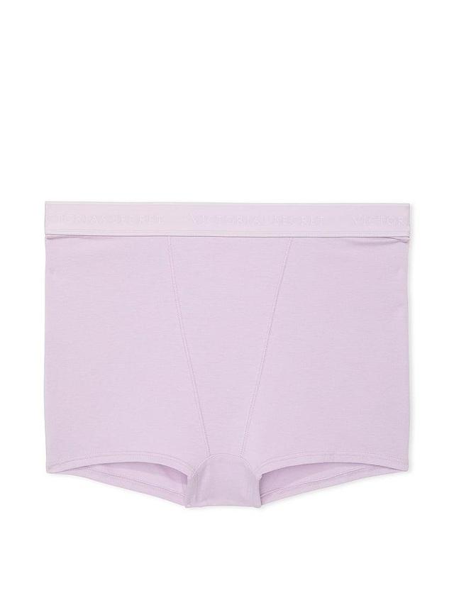 Logo Cotton High-Waist Boyshort Panty Product Image