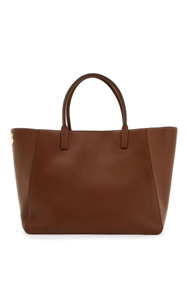 Leather Tote Bag In Brown Product Image