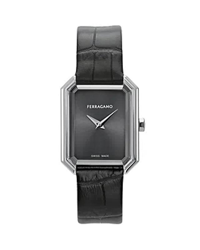 FERRAGAMO Crystal Leather Strap Watch, 27mm X 34mm In Multi Product Image