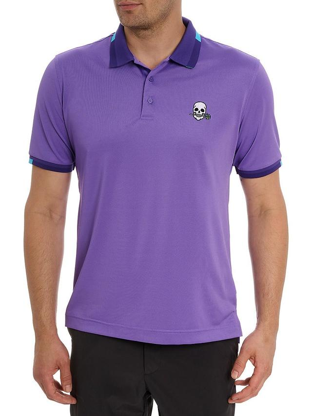 Mens Skull Rose Polo Shirt Product Image