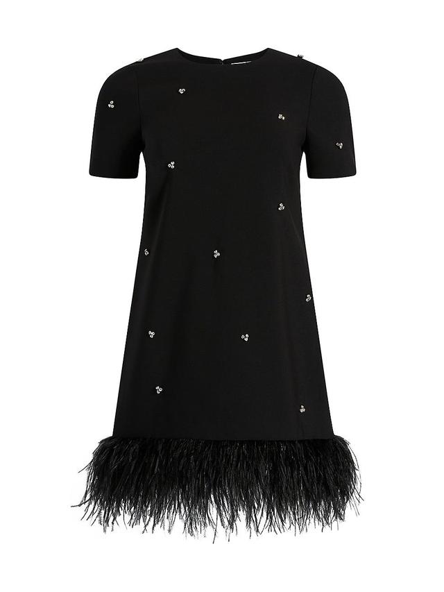 LIKELY Marullo Crystal & Feather Trim Minidress Product Image