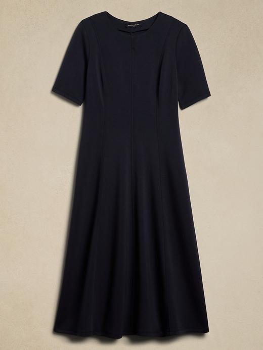 Soft Touch Scuba Seamed Midi Dress Product Image