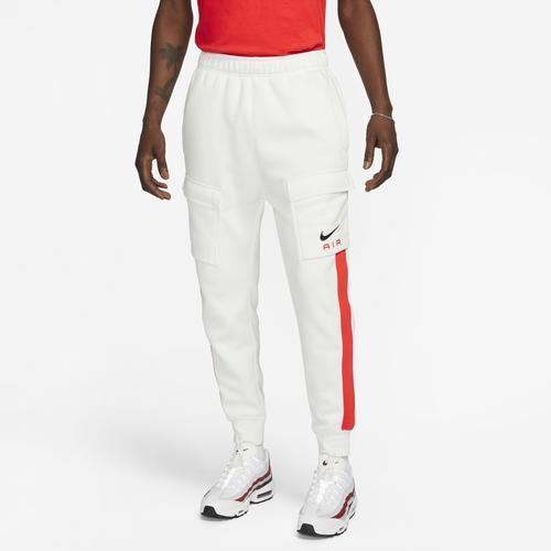 Nike Mens NSW Air Cargo Fleece Pants - Summit White/Light Crimson Product Image