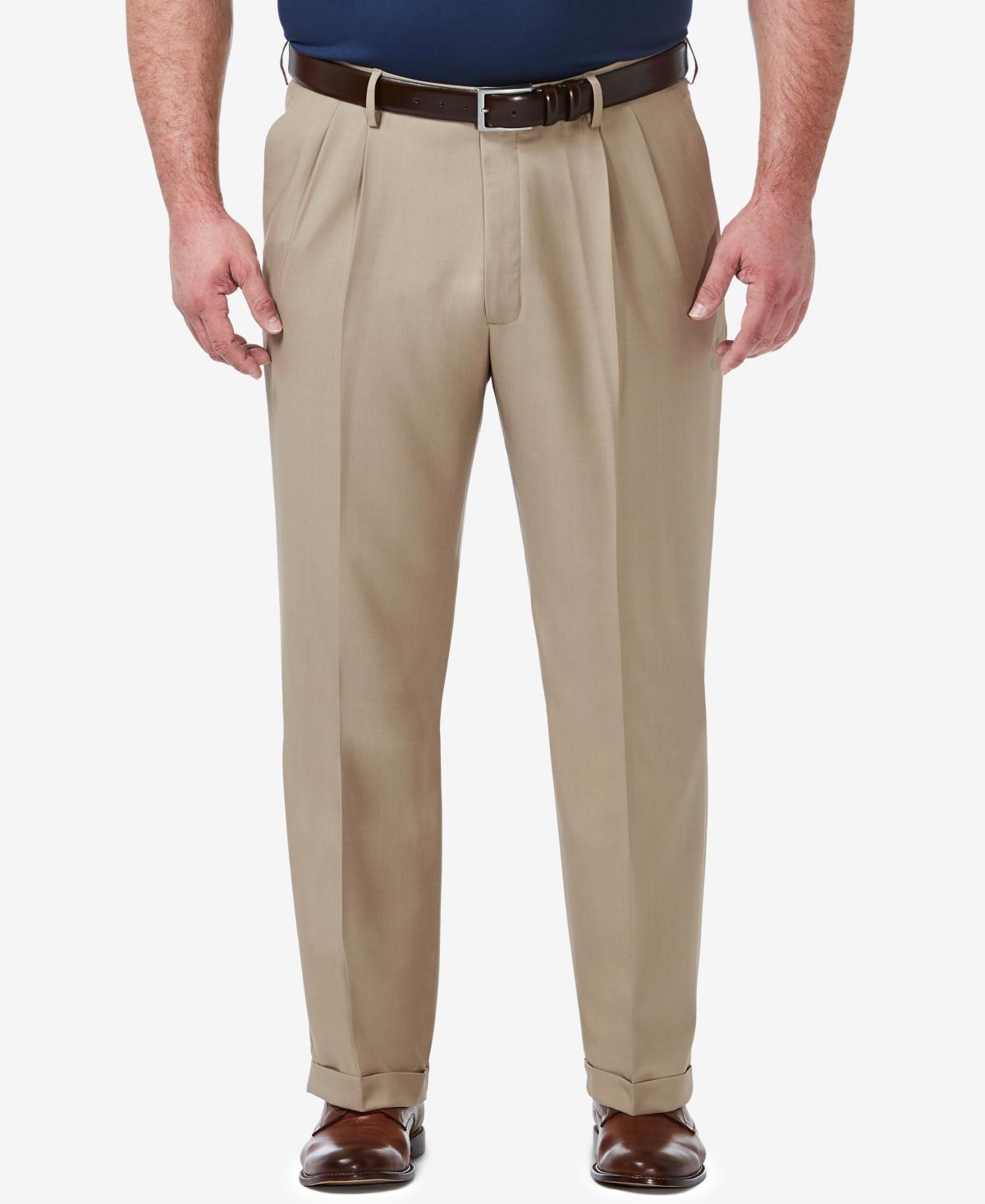 Big & Tall Haggar Premium Comfort 4-Way Stretch Pleated Dress Pants Product Image