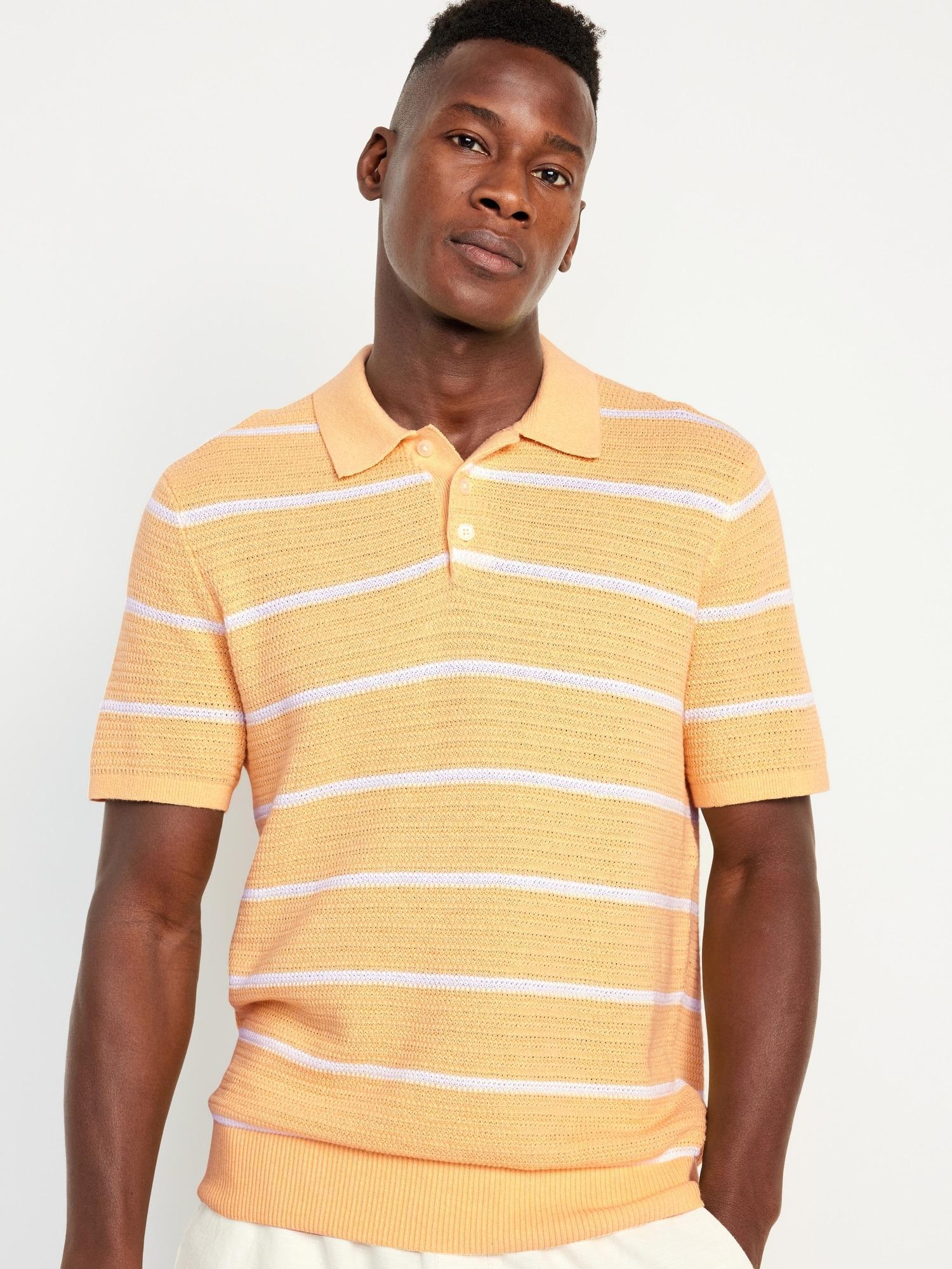 Striped Polo Sweater Product Image