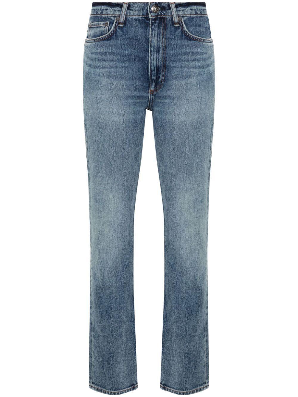 Cate Mid-rise Skinny Jeans In Blue Product Image