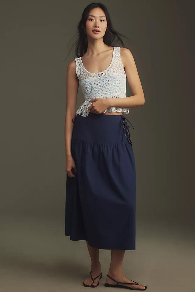 Maeve Lace Overlay Cropped Top product image