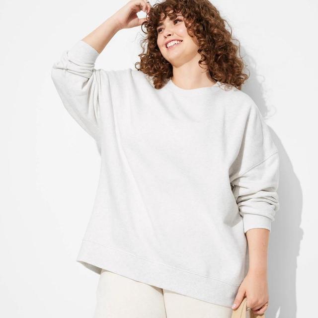 Womens Oversized Sweatshirt - Wild Fable Heather 3X Product Image