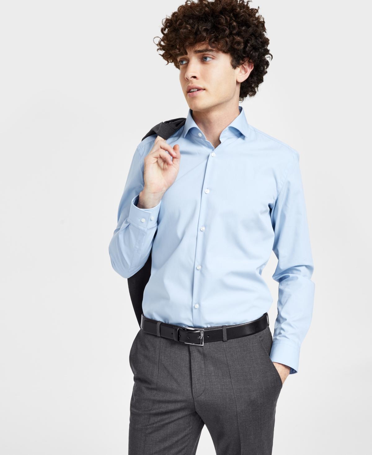 Hugo by Hugo Boss Mens Slim Fit Solid Dress Shirt Product Image