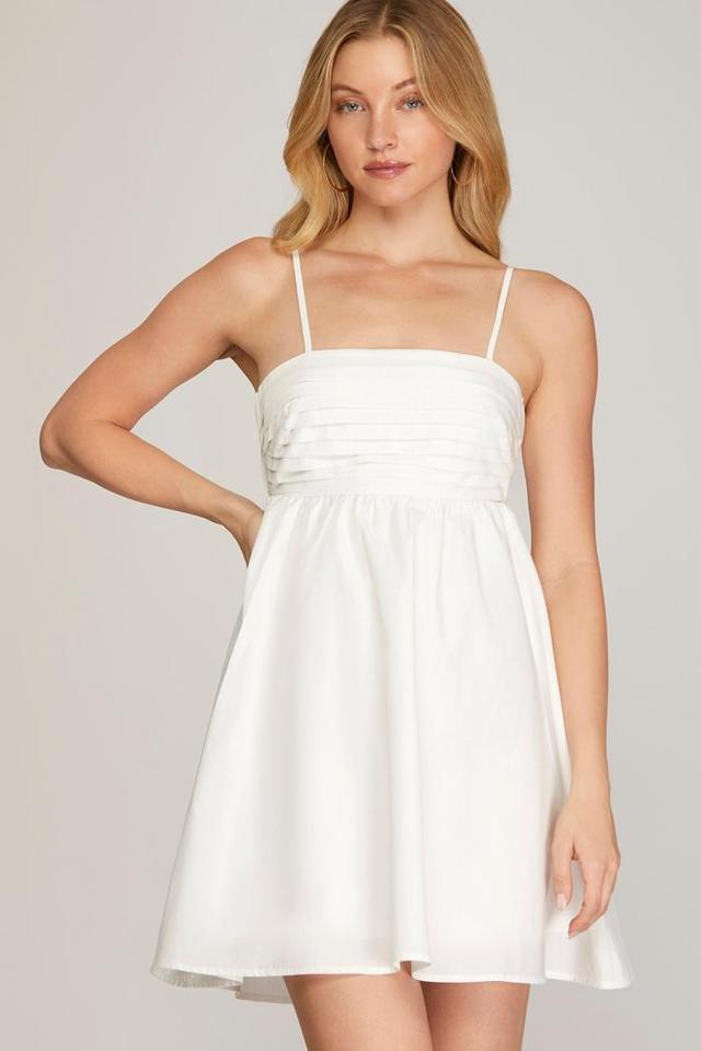 Pleated Cut Out Back Dress Product Image