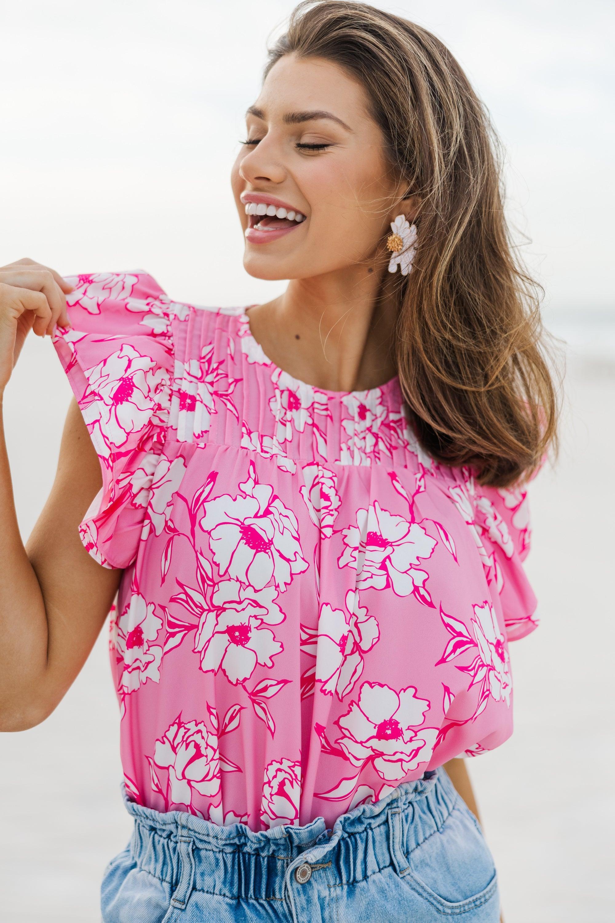 Clear Your Mind Pink Floral Blouse Female product image