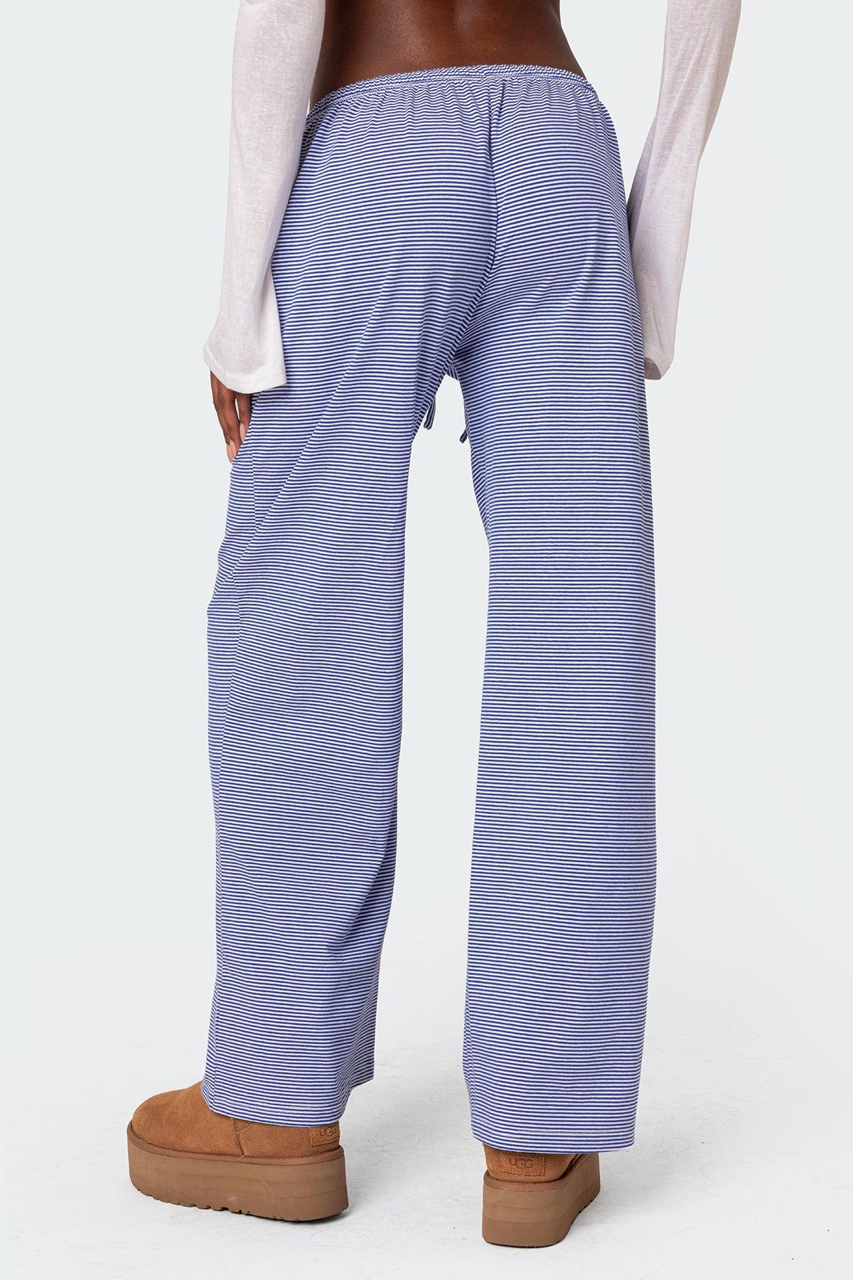 Olivia Striped Loose Fit Pants Product Image