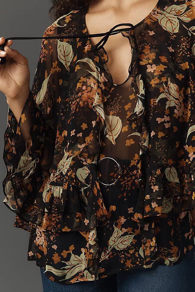 Plenty by Tracy Reese Sheer Printed Blouse Product Image