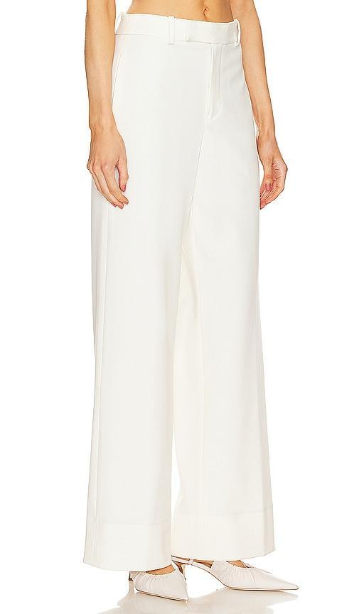 Womens Cotton-Blend High-Rise Wide-Leg Pants Product Image