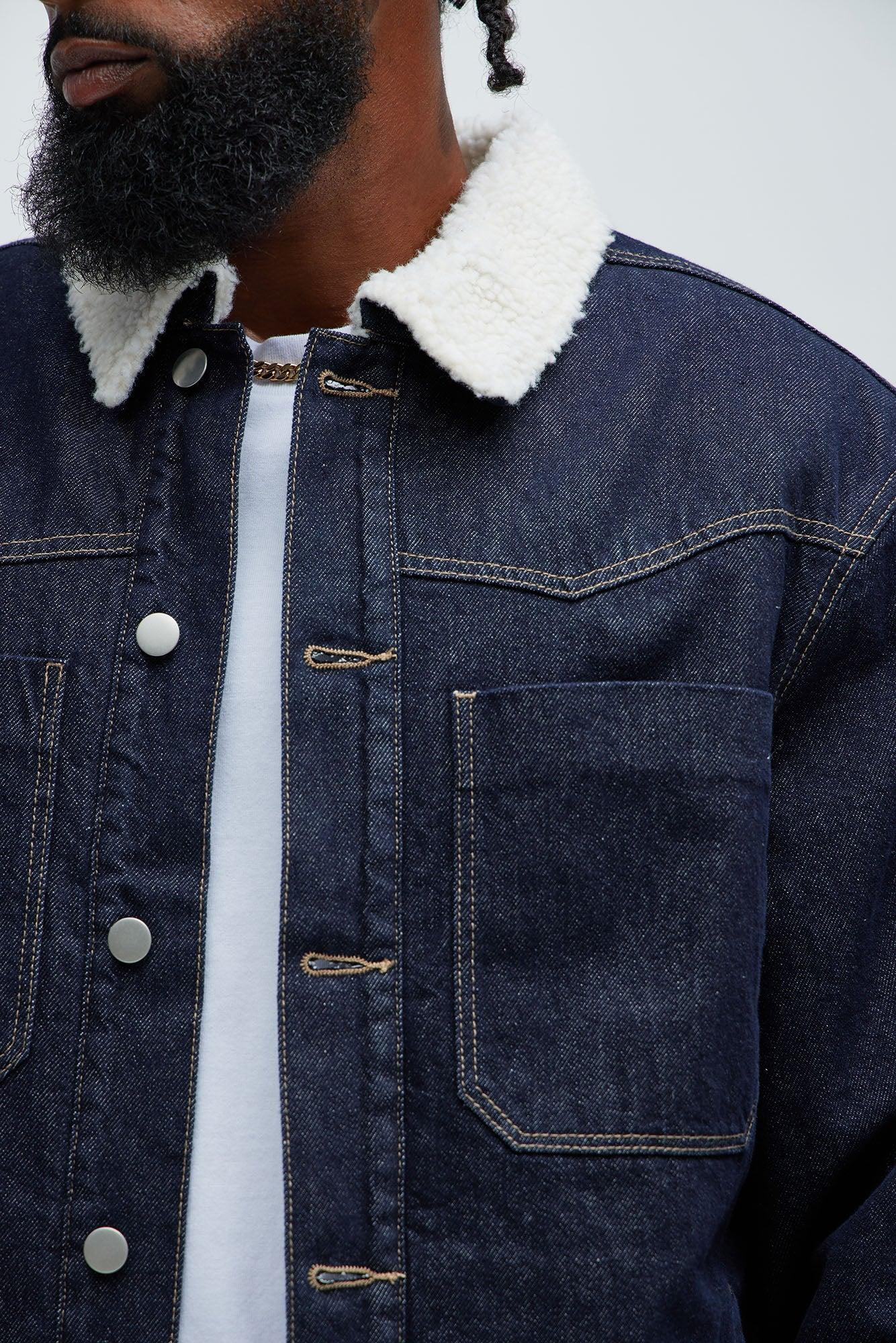 Paulie Contrast Trucker Jacket - Indigo Product Image