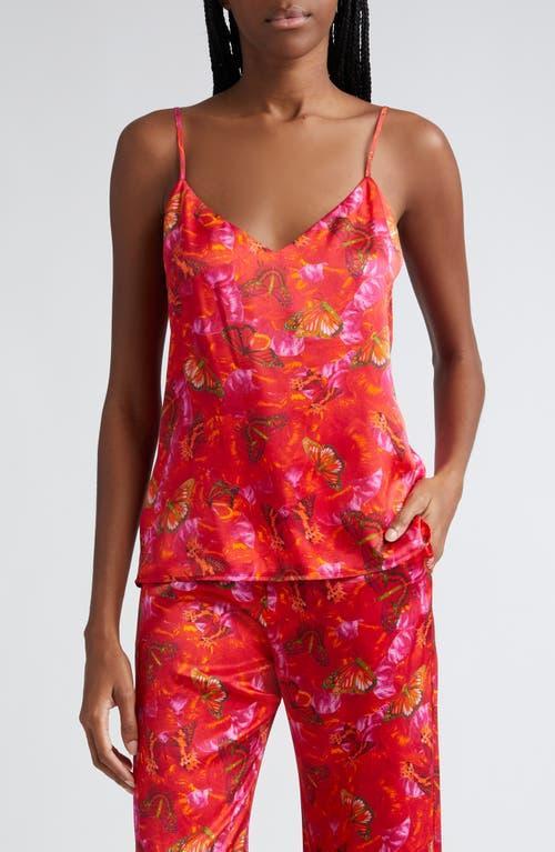 Womens Jane Butterfly-Print Silk Camisole Product Image