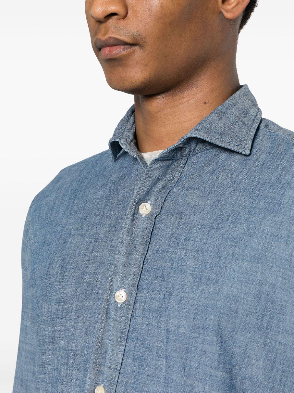 Cotton Shirt In Blue Product Image