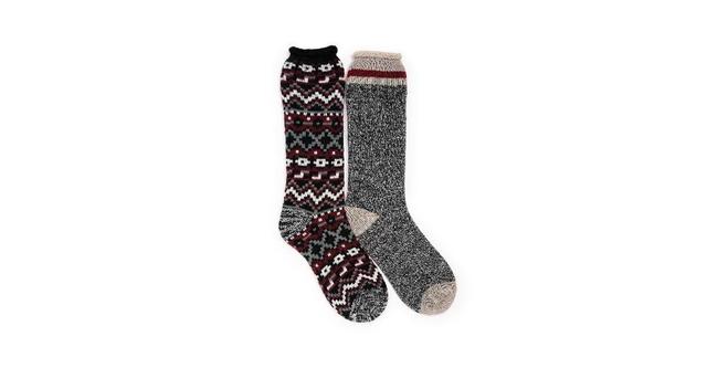 Muk Luks Mens 2 Pk Heat Retainer Socks - Evergreen Product Image