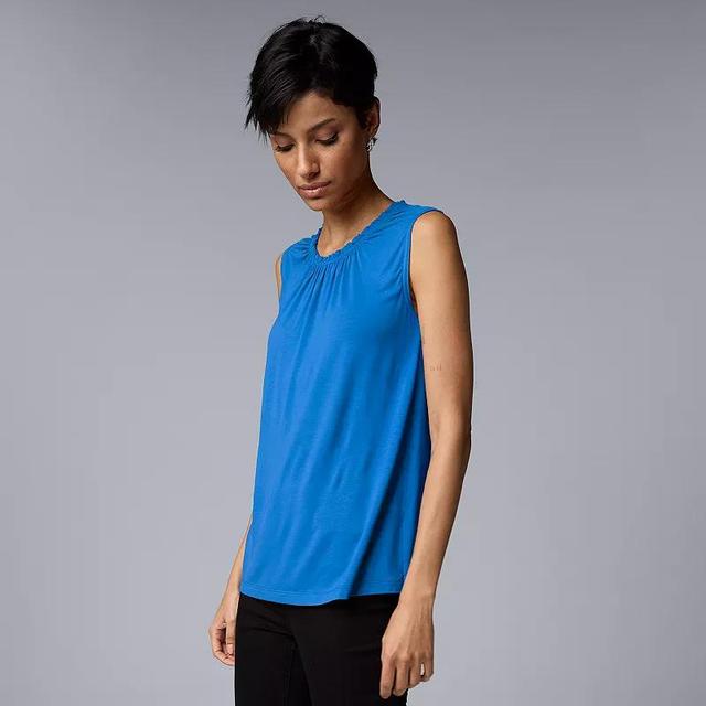 Womens Simply Vera Vera Wang Shirred Neck Tank Top Product Image