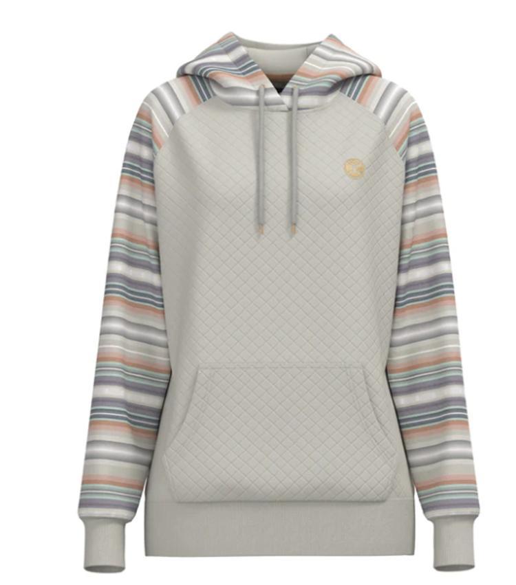 Hooey® Ladies "Summit" Cream/Serape With Quilted Body Hoodie Product Image