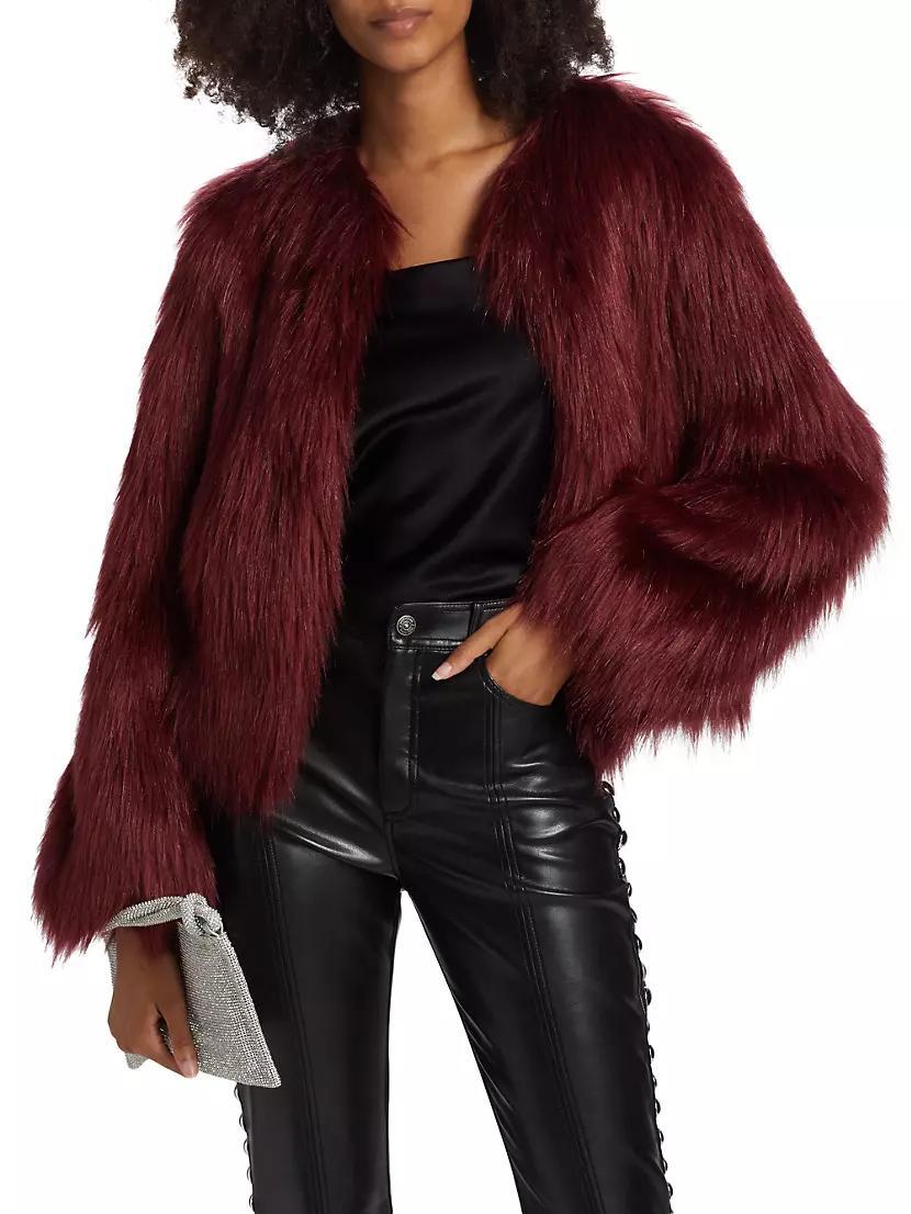 Benson Faux Fur Crop Coat Product Image