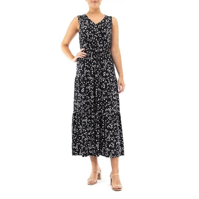 Womens Nina Leonard Tiered Maxi Dress Product Image