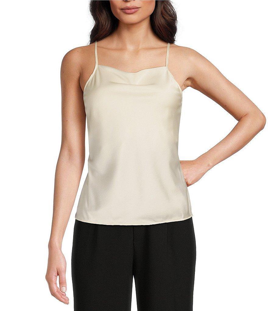 Le' AL.X Sleeveless Cowl Neck Silk Camisole Top Product Image